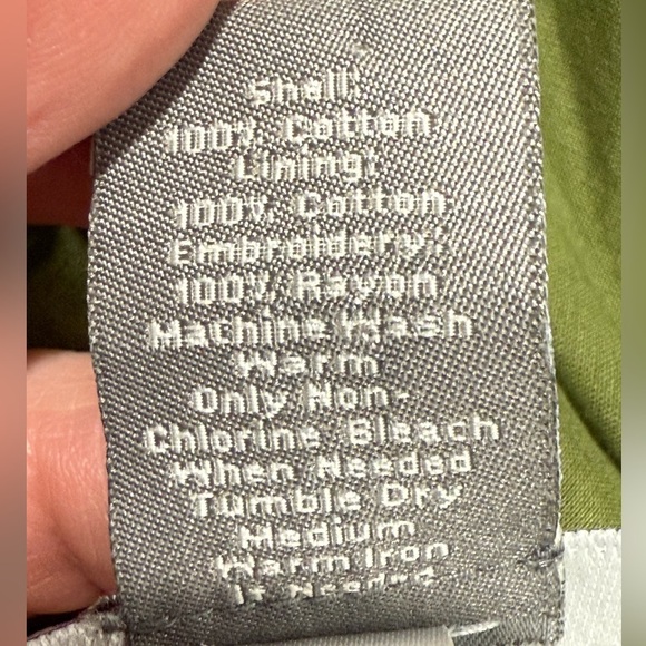 Ann Taylor Petite Olive Green Embroidered A-line Skirt Size 4P - Picture 8 of 8